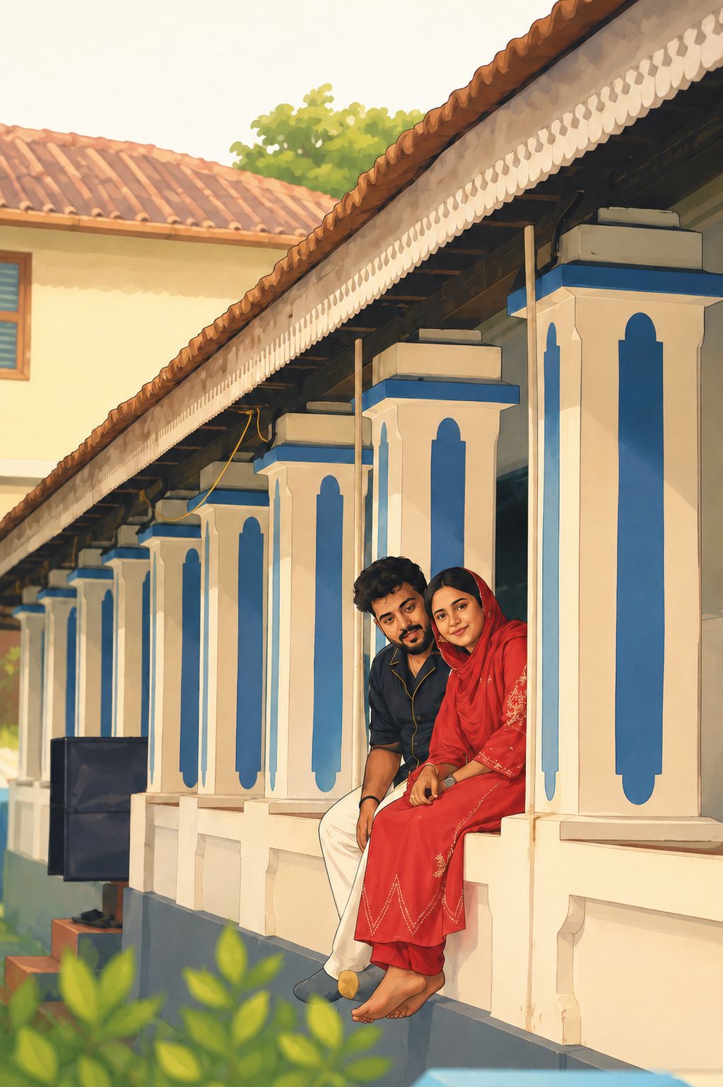 Sanoj & Alima — Save the Date Card